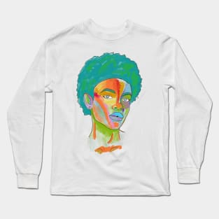 Black Girl Colorful magic Long Sleeve T-Shirt